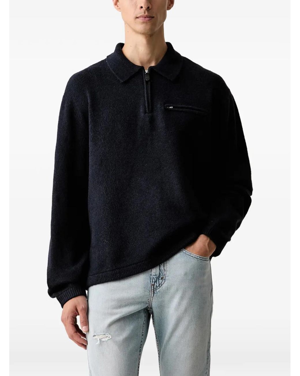 Pull Boulder À Col Zippé Levi's pour homme en coloris Black