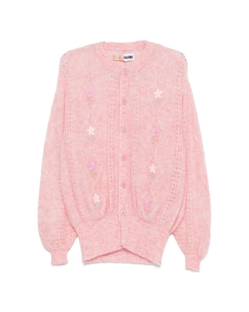 Magliano Pink Cor Flower-Embroidered Cardigan for men
