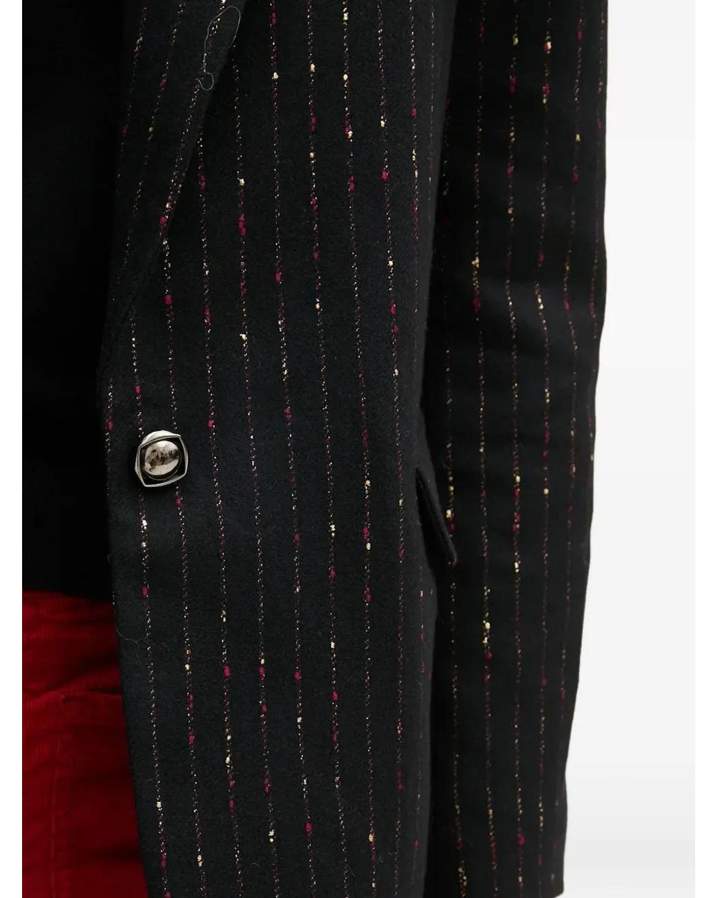 La Petite Francaise Black Veritable Striped Button Blazer