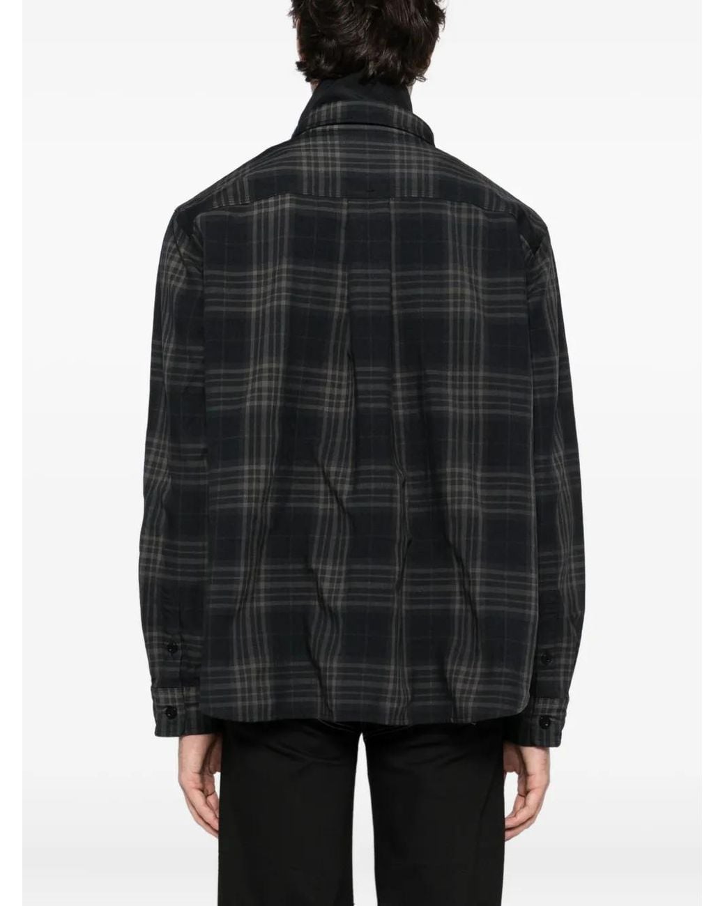 Sacai Black Plaided Jacket for men