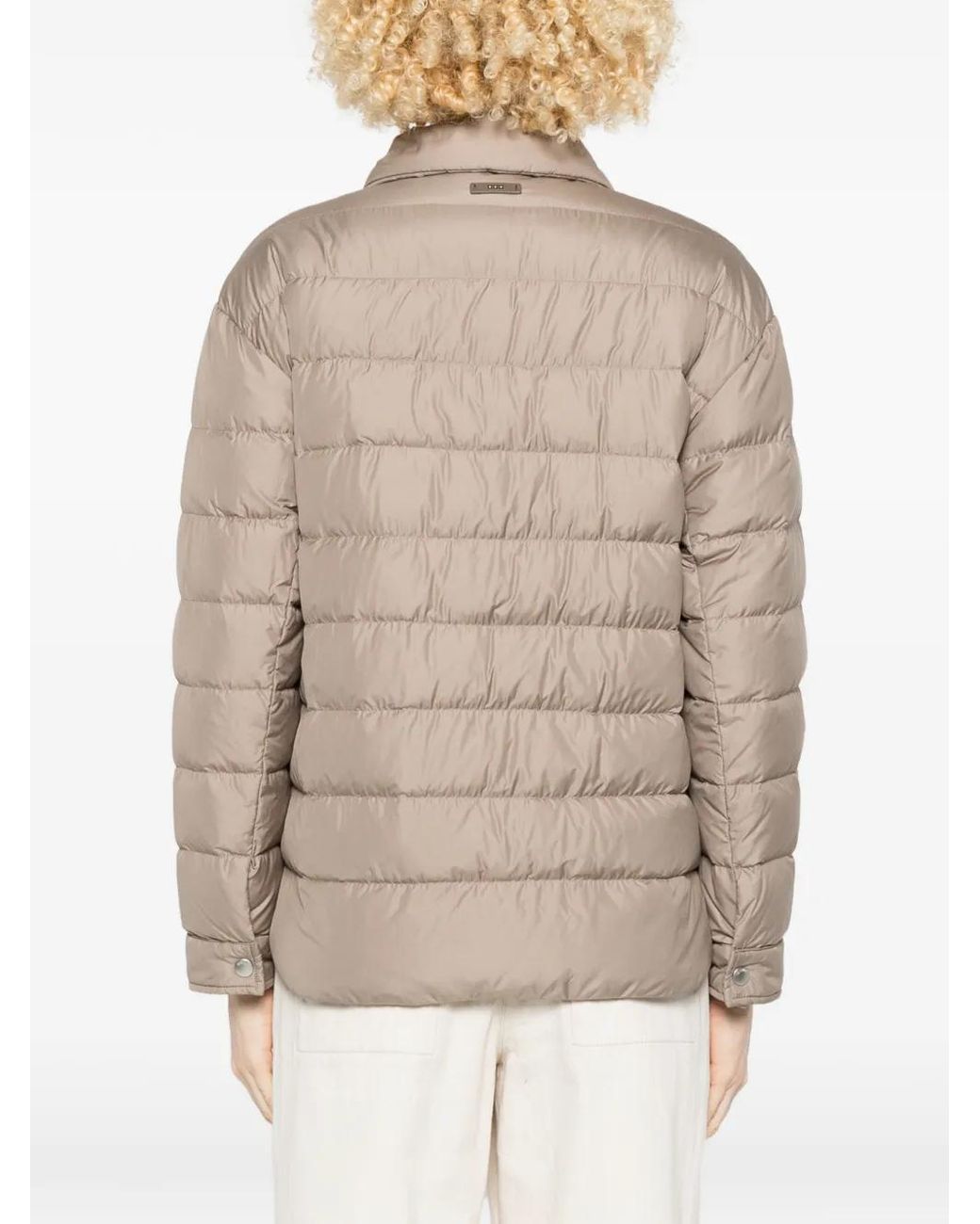 Peserico Natural Snap-Button Quilted Jacket
