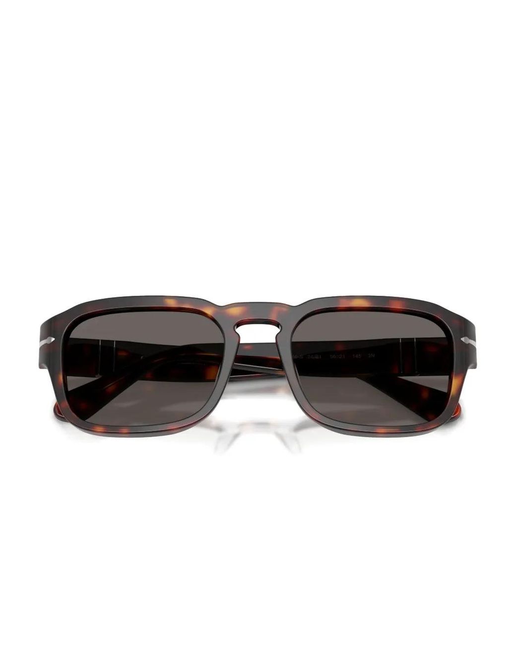 Persol Gray Tortoiseshell Square-Frame Sunglasses