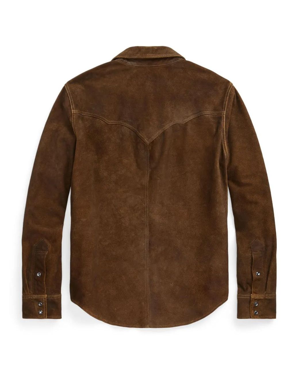 RRL Brown Suede Shirt Jacket for men