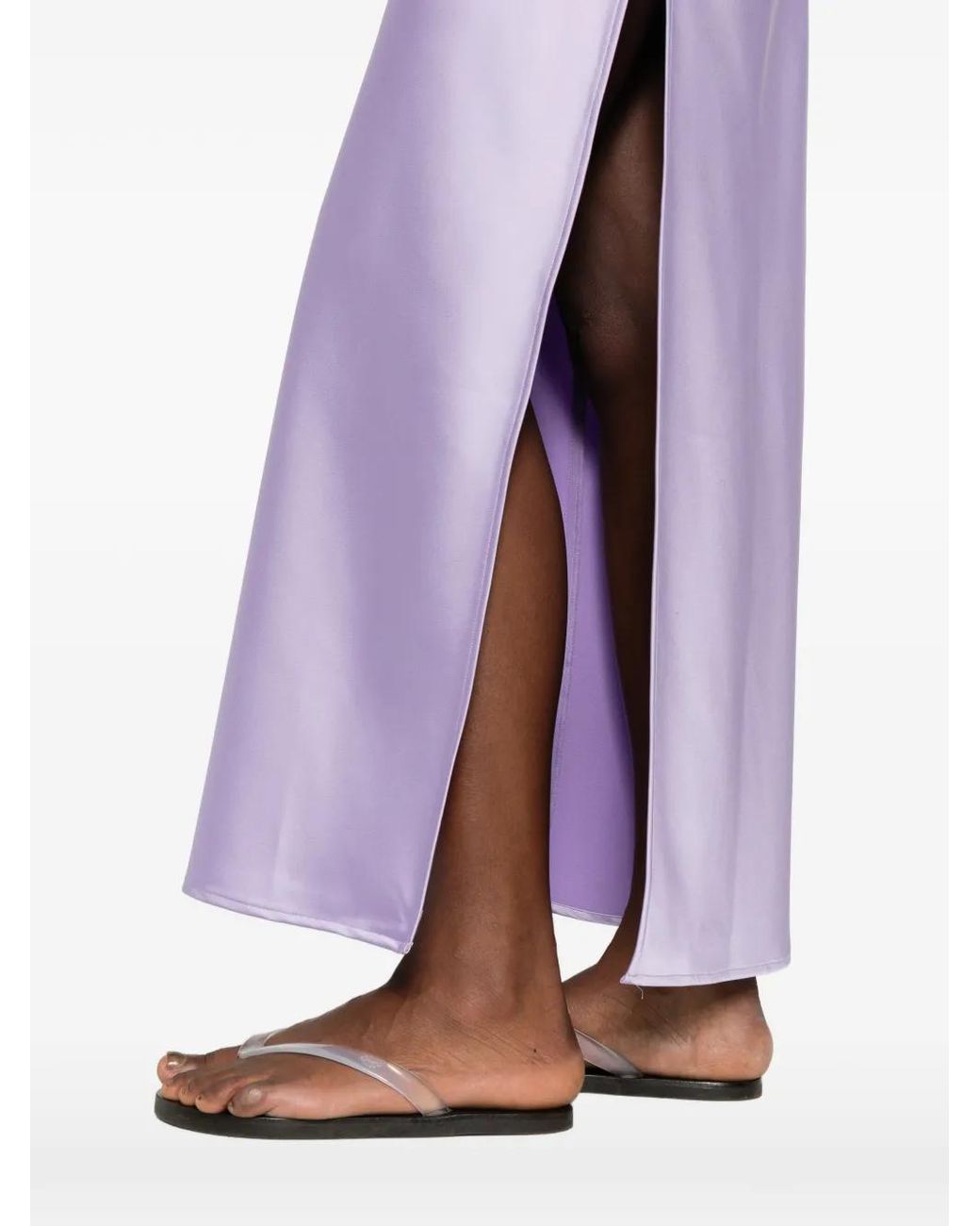 Manuel Ritz Purple Square-Neck Maxi Dress
