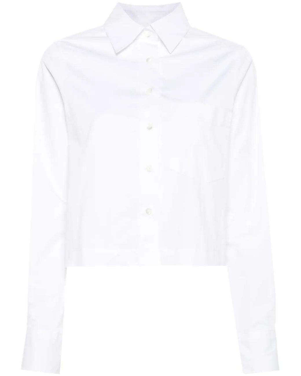 Closed White Cropped Cotton Shirt