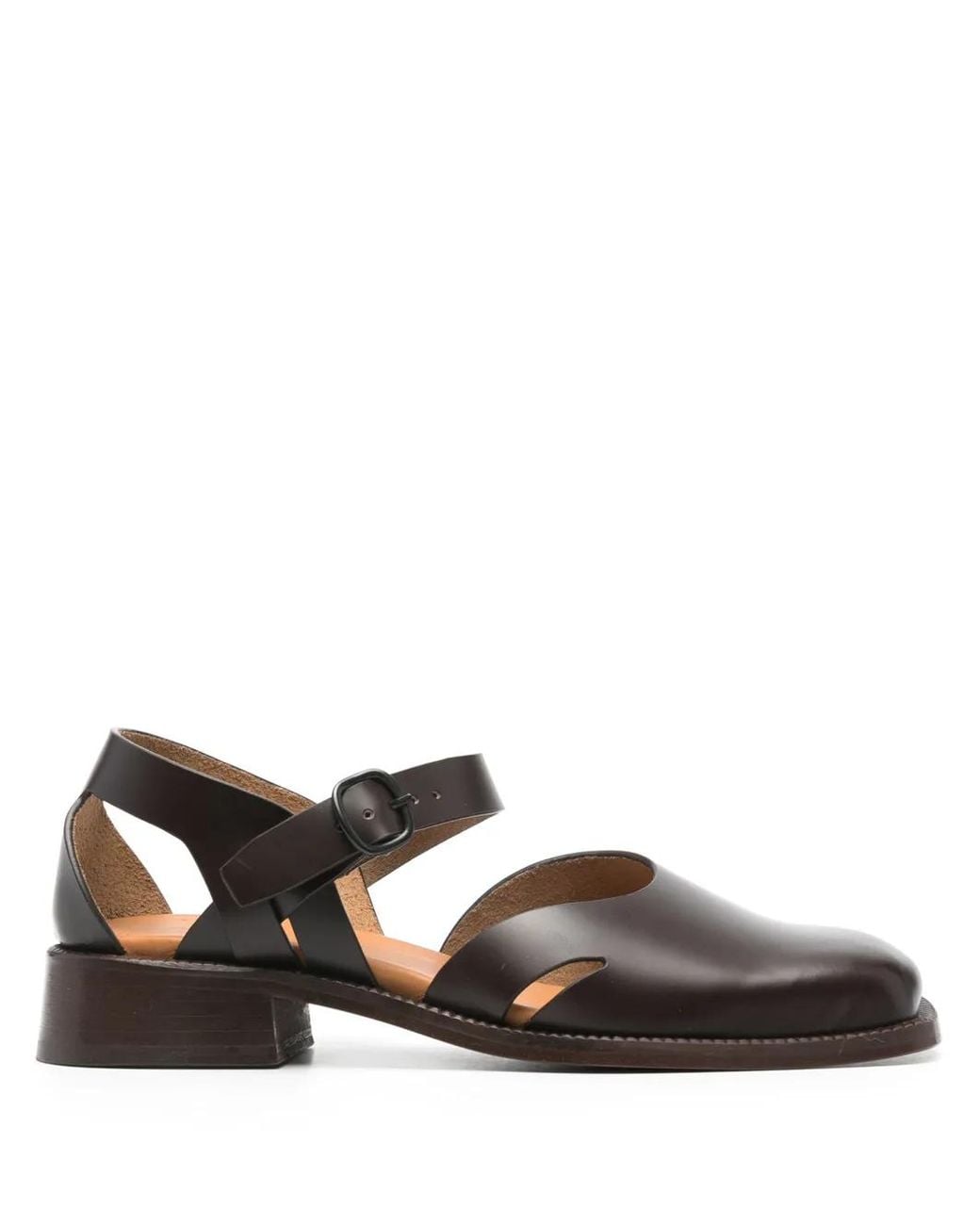 Hereu Brown Alorda Leather Pumps