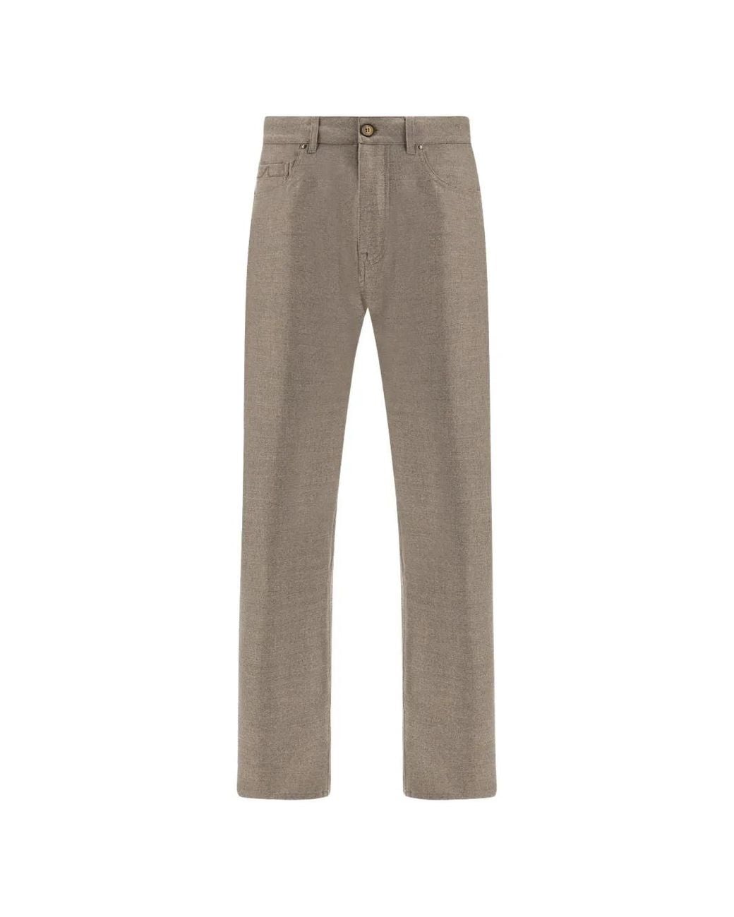 Paul & Shark Gray Varese Straight-Leg Trousers for men