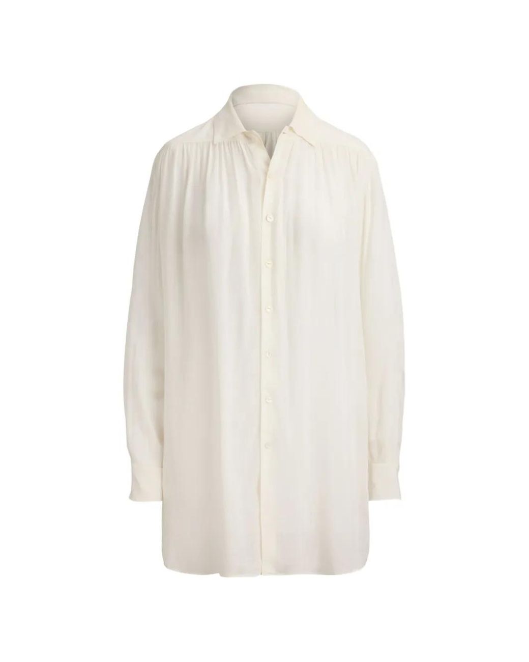 Ralph Lauren White Karmen Long-Sleeve Shirt