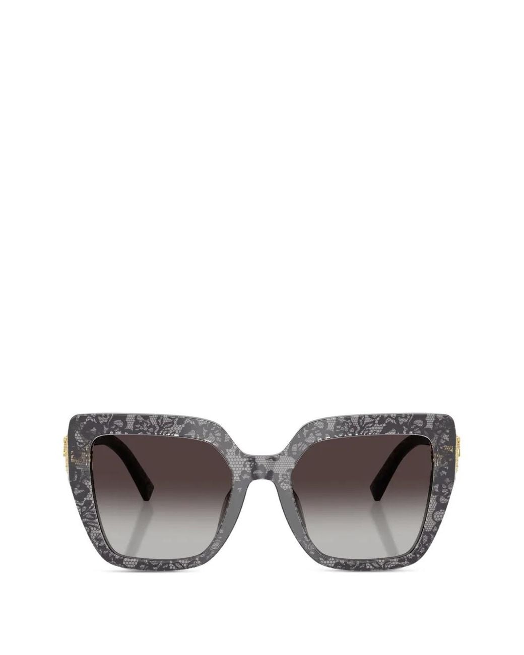 Dolce & Gabbana Gray Devotion Sonnenbrille Mit Spitze