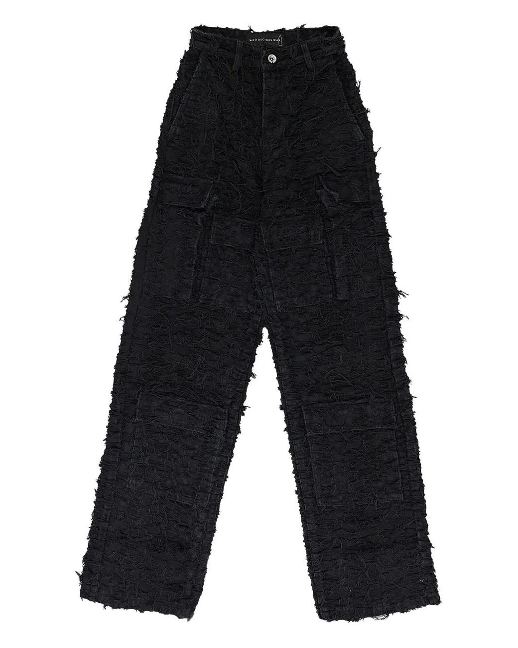 Who Decides War Black Cotton Jeans for men