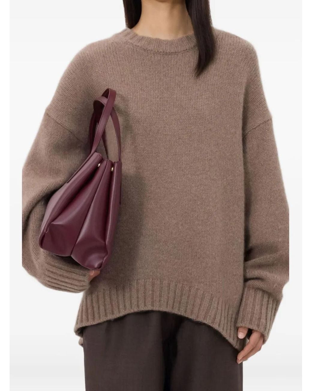 Loulou de Saison Brown Tino Crew Neck Sweater