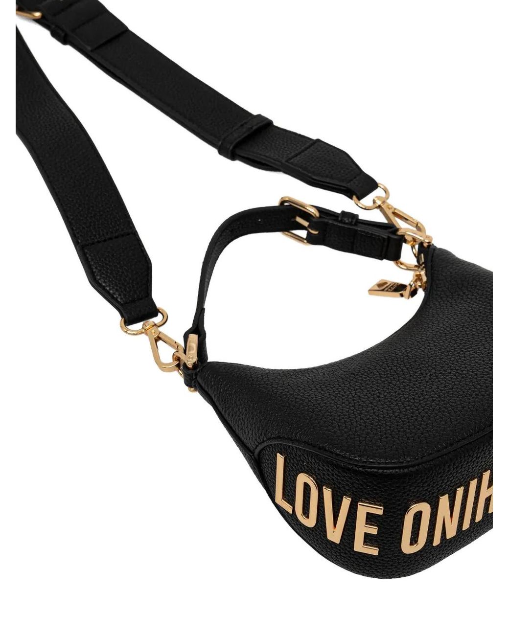 Love Moschino Black Logo-Detail Tote Bag