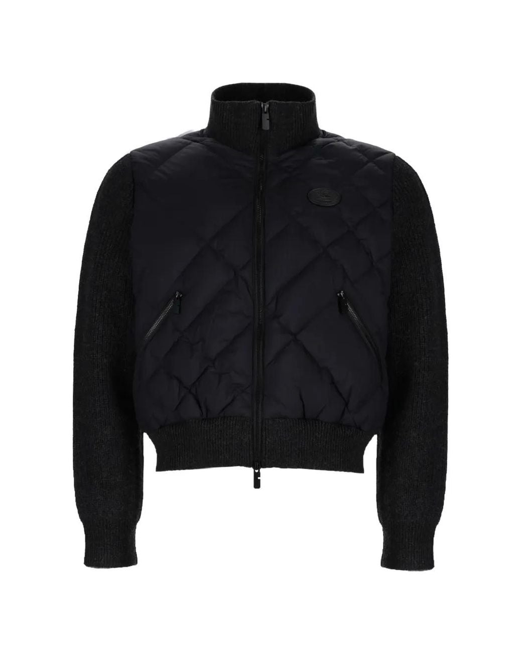 Burberry Black Quilted Panelled Jacket for men