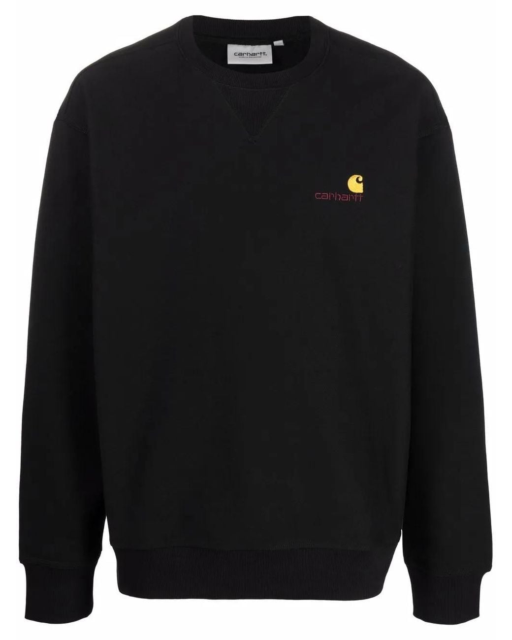 Carhartt Black American Script Cotton Sweatshirt for men