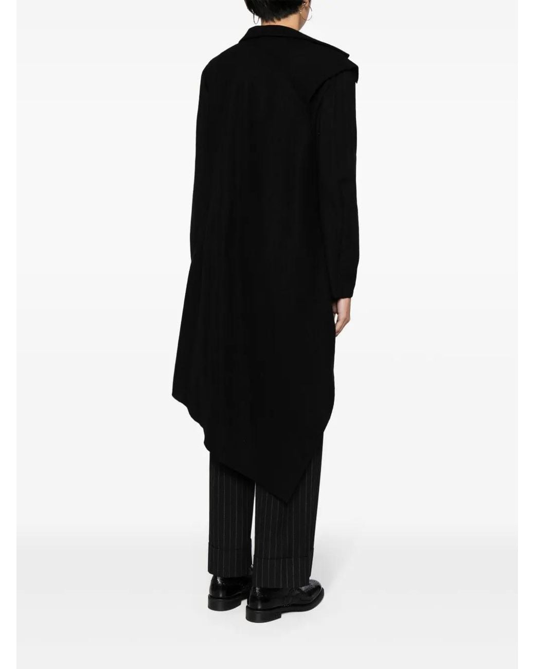 Yohji Yamamoto Black Asymmetric Wool Jacket