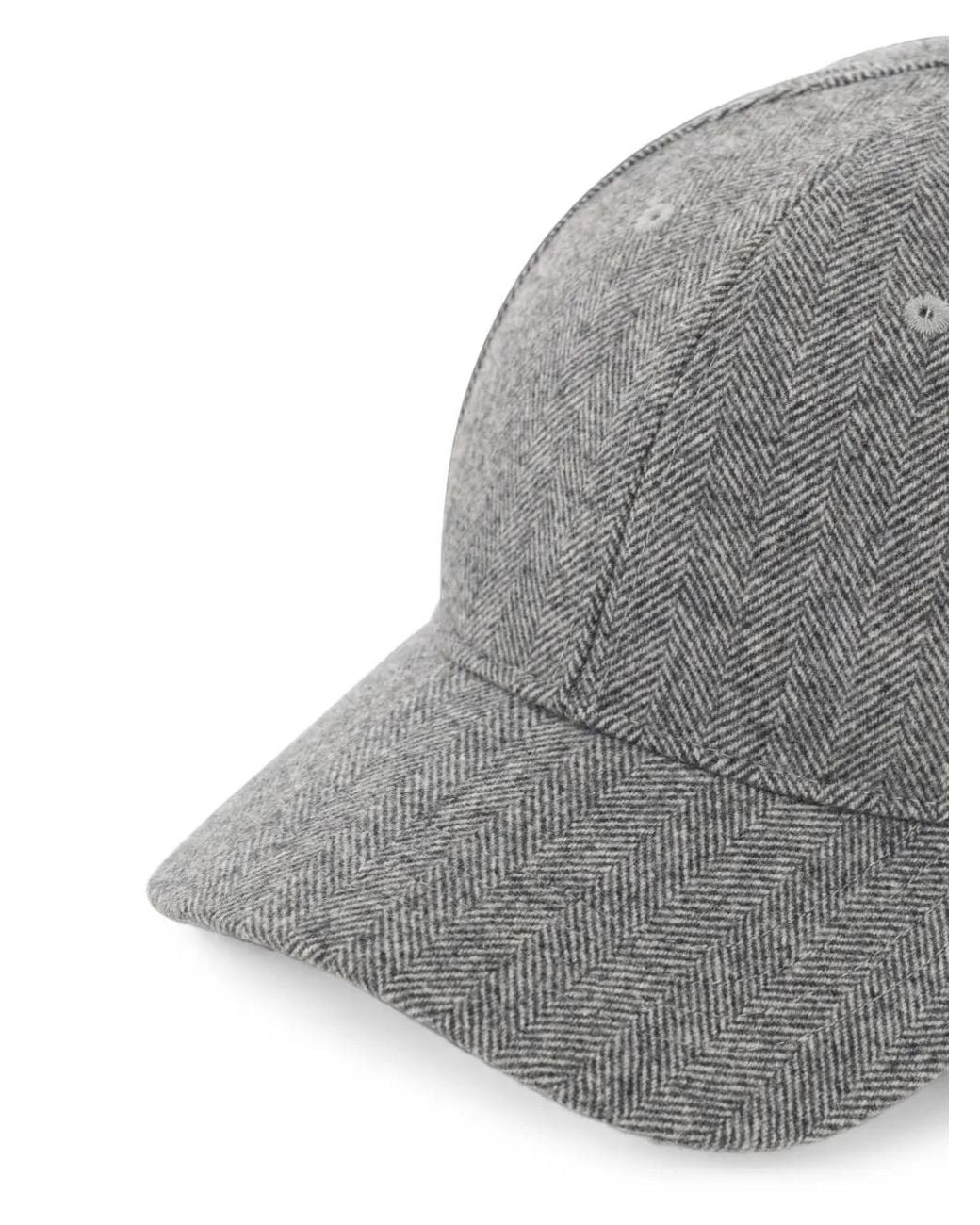 Boggi Gray Peaked Cap for men
