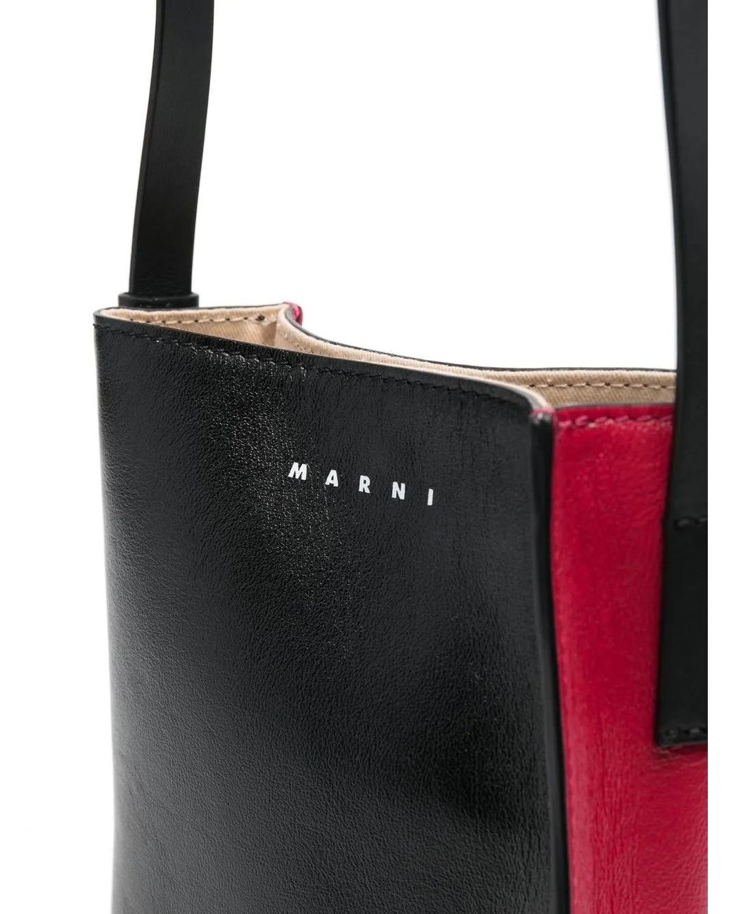 Marni Black Logo-Print Single-Strap Shoulder Bag for men