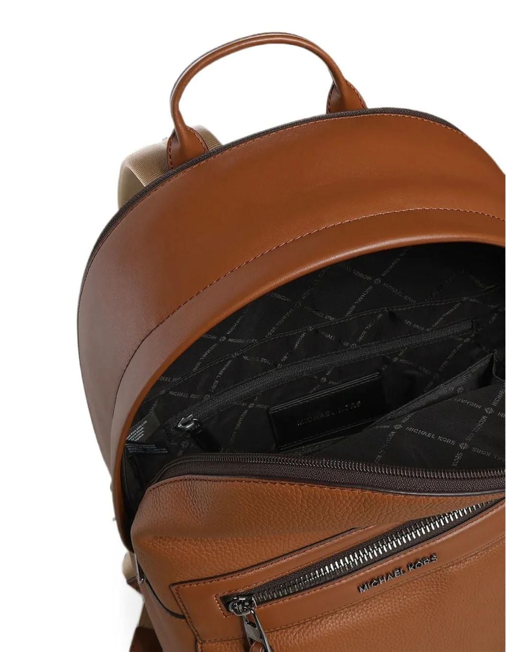 Michael Kors Brown Jet Set Pebbled-Leather Backpack for men