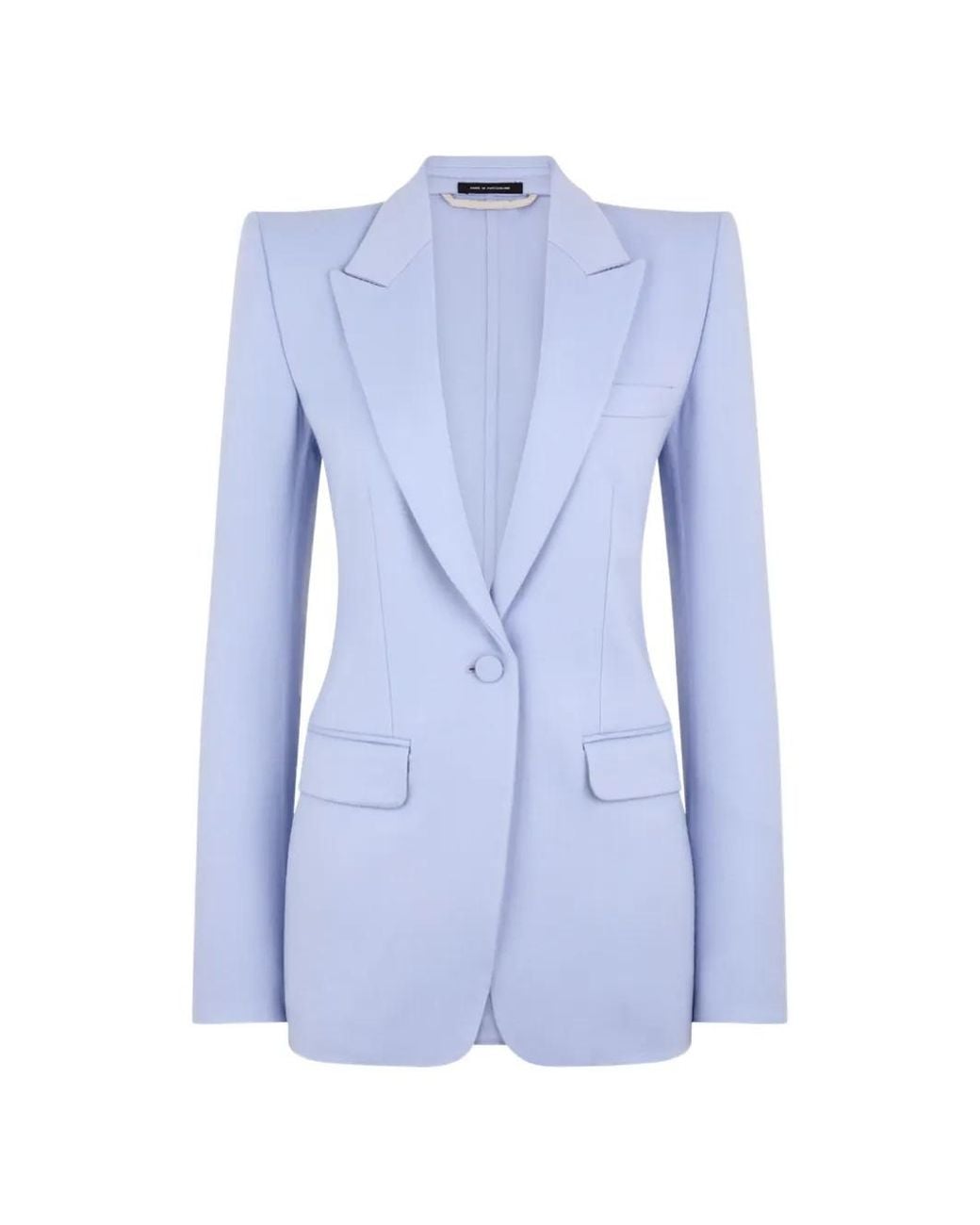 Tom Ford Blue Pocket Single-Breasted Blazer