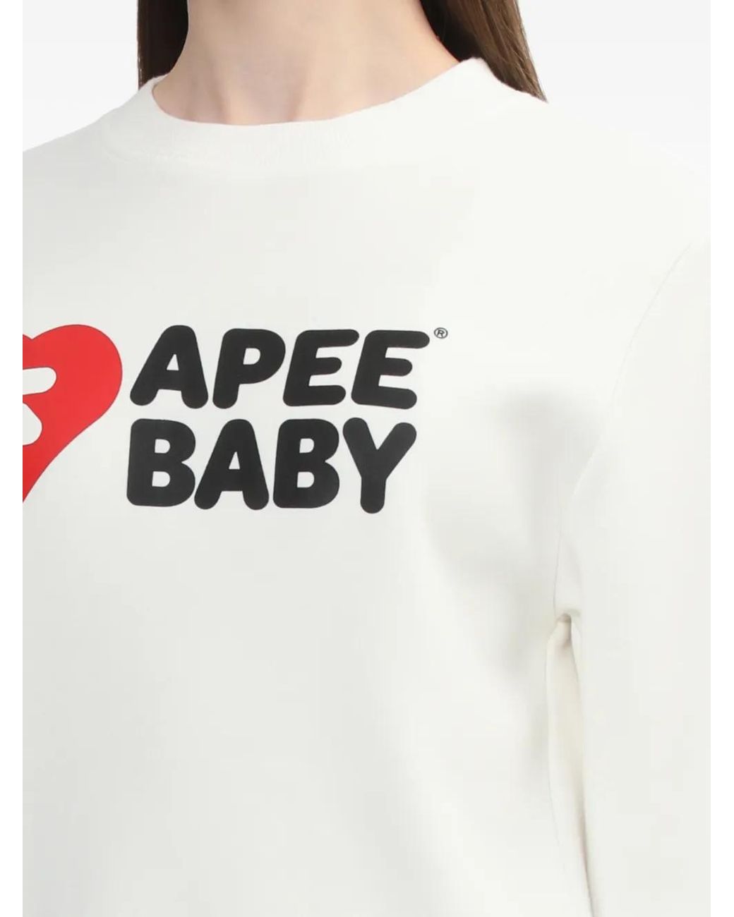A Bathing Ape White Logo Baby Sweatshirt