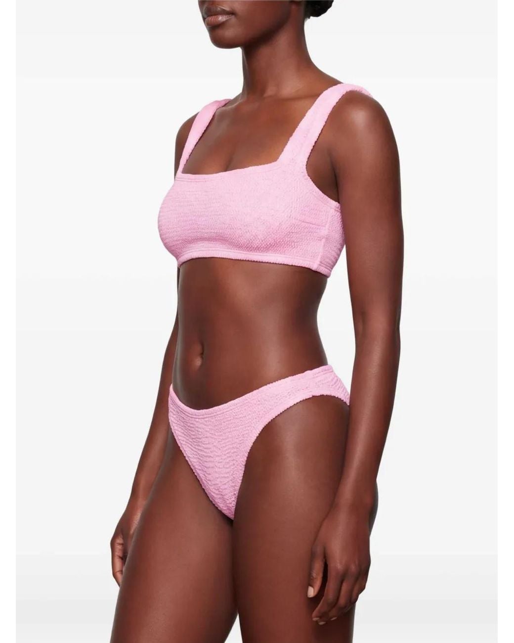 Hunza G Pink Xandra Crinkle Bikini