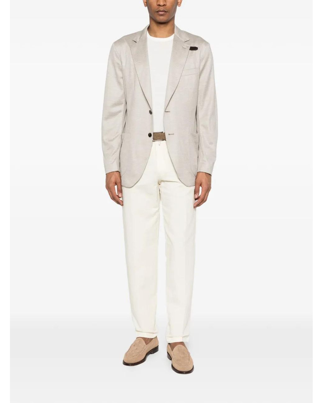 Brioni White Button-Fastening Blazer for men
