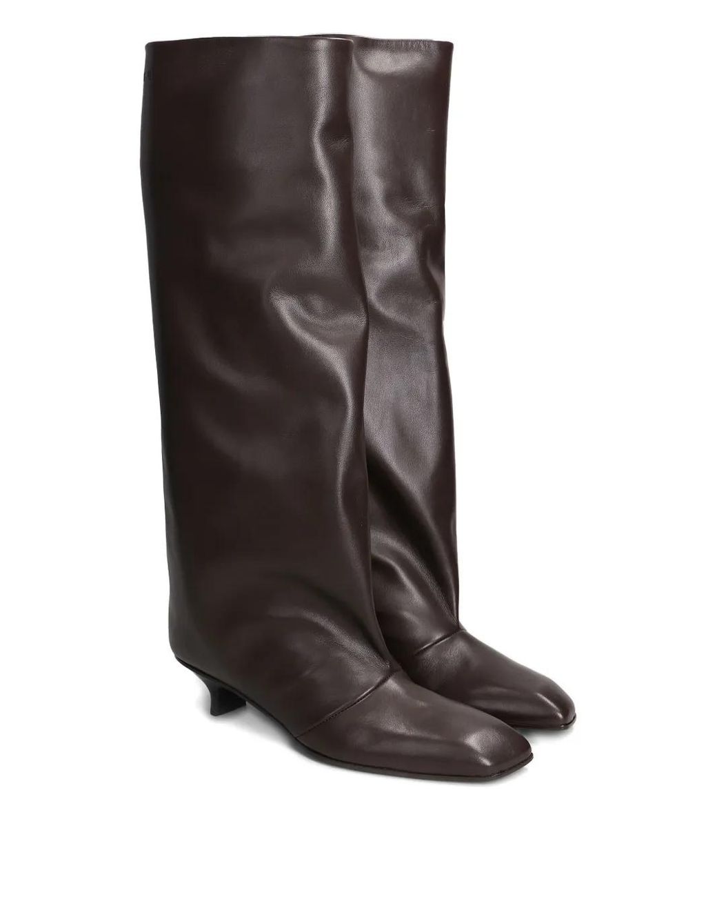 Vicini Gray Square-Toe Boots