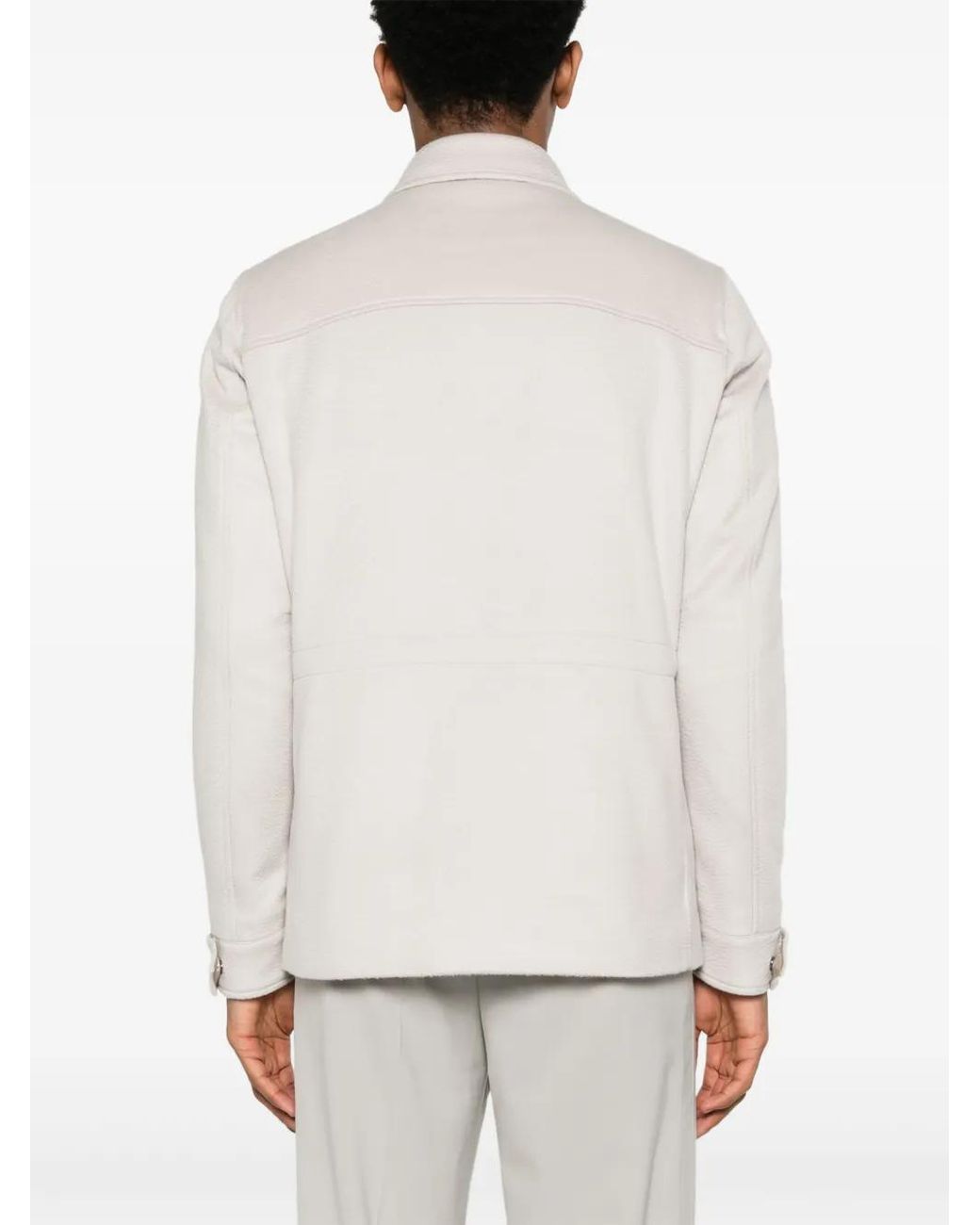 Herno White Cashmere Jacket for men