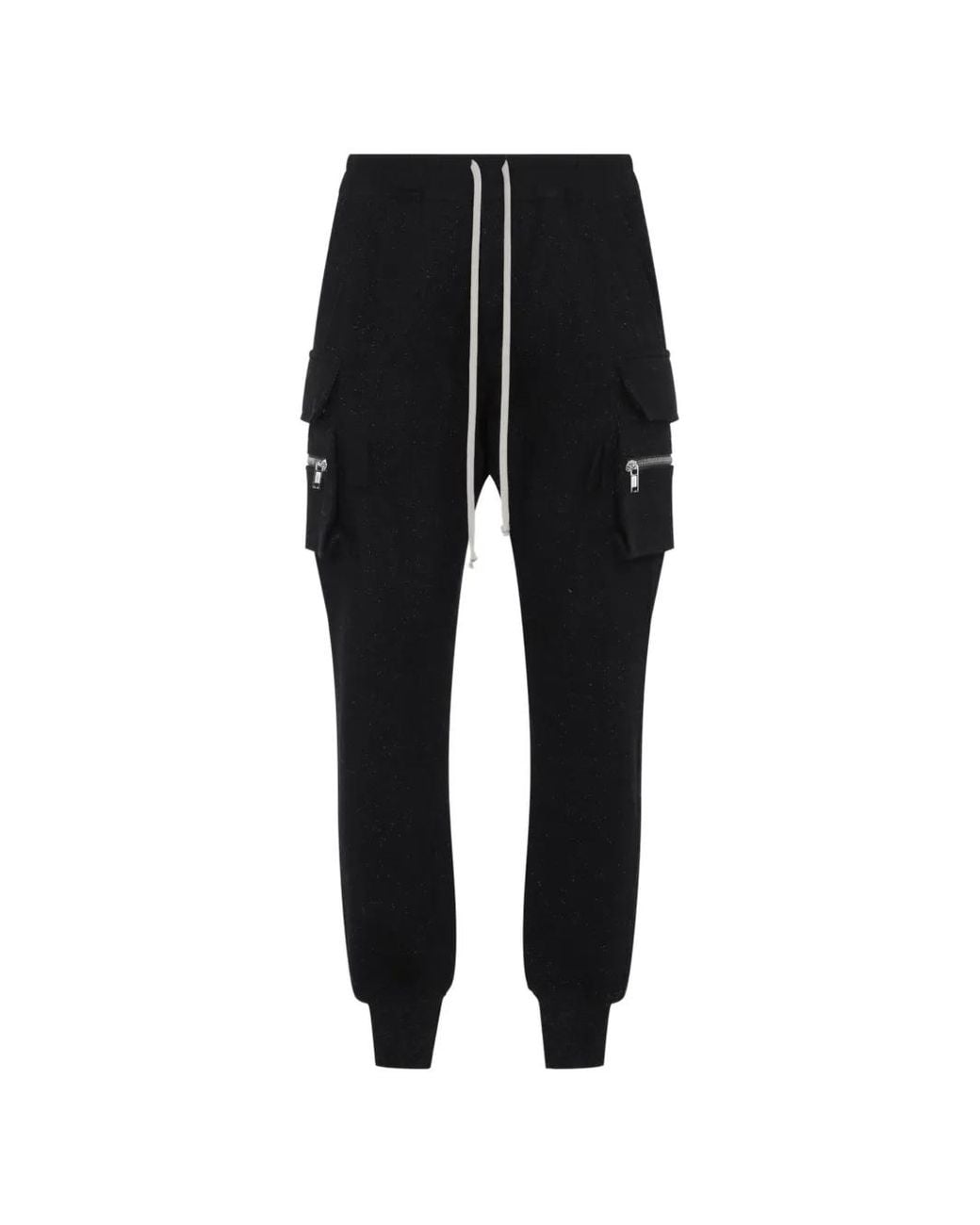Rick Owens Black Pantalon Cargo Mastodon À Lien De Resserrage for men