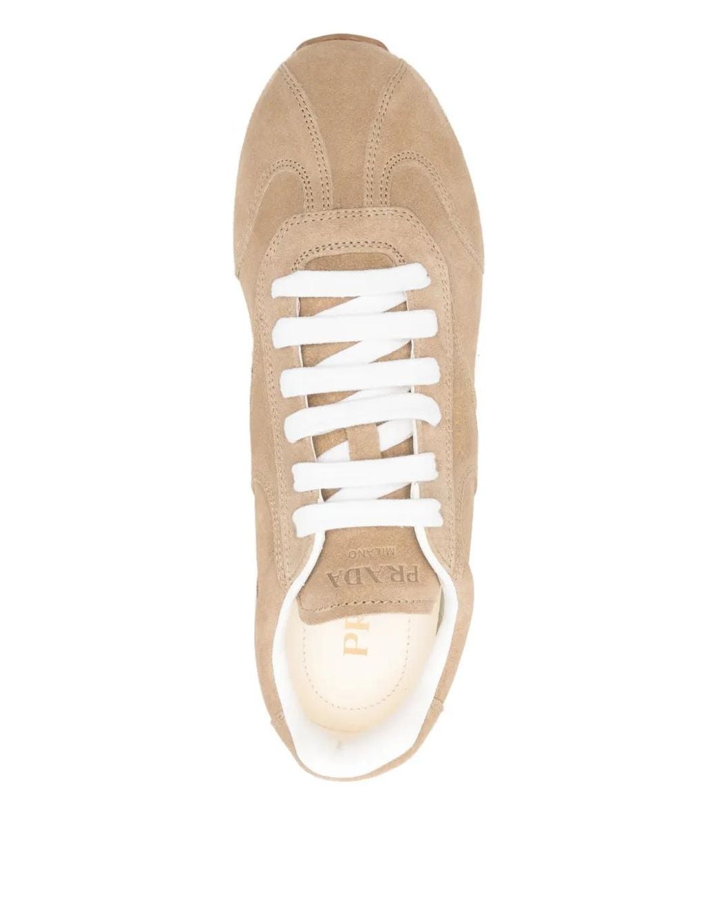 Prada Pink Suede Lace-Up Sneakers