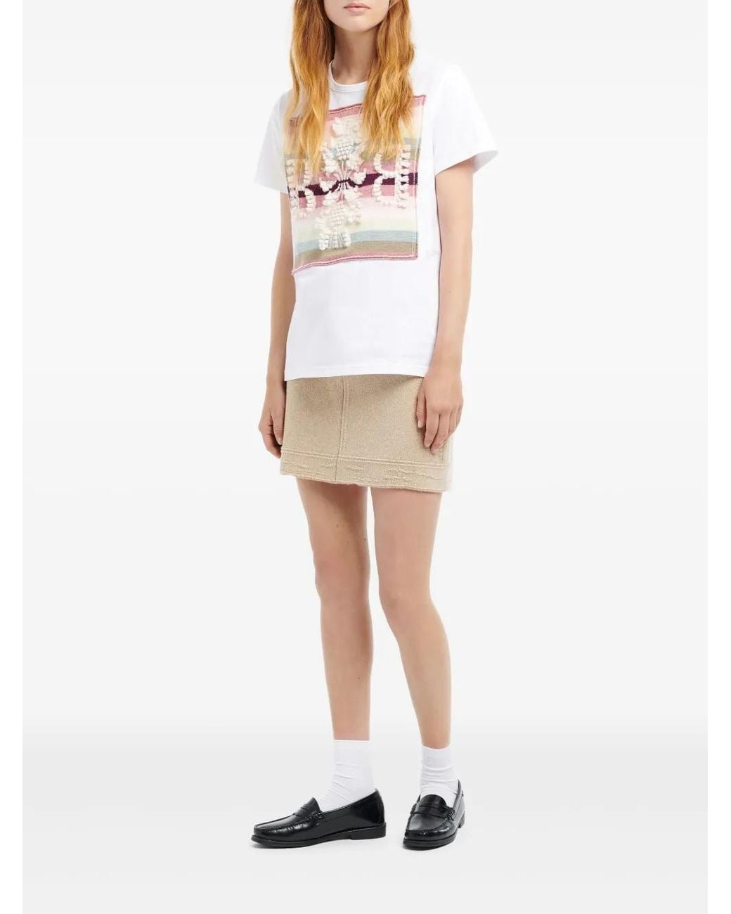 Barrie White Logo-Patch Striped T-Shirt