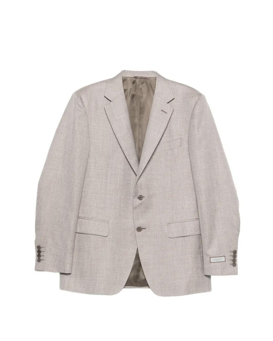 Canali Gray Textured Blazer for men