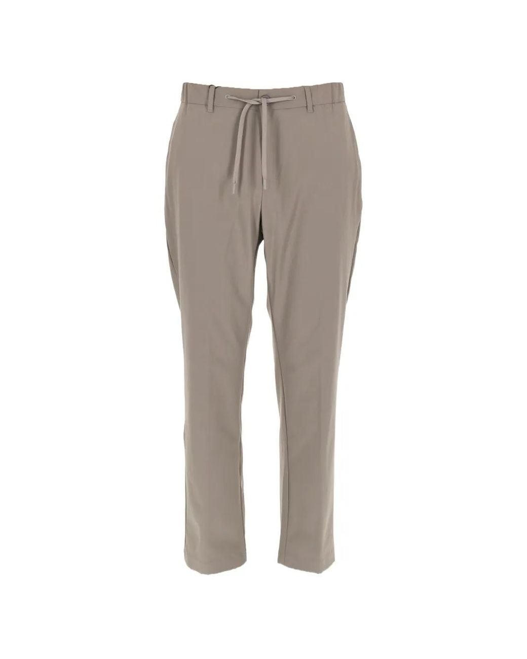 Herno Gray Drawstring Belt-Loops Trousers for men