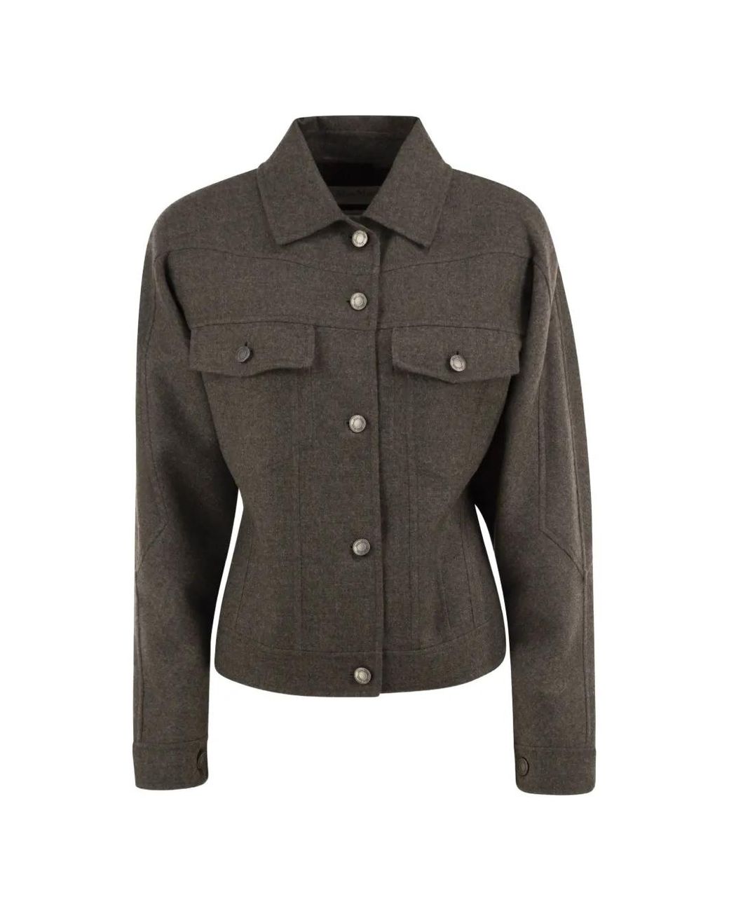 Max Mara Black Rapace Virgin Wool Jacket