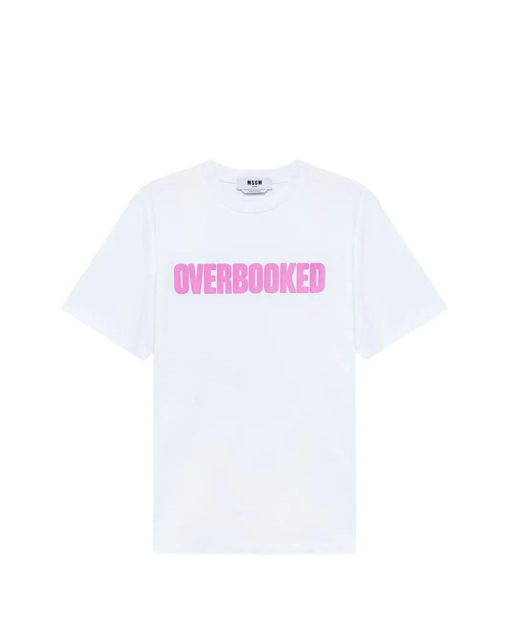 MSGM White Slogan-Print T-Shirt for men