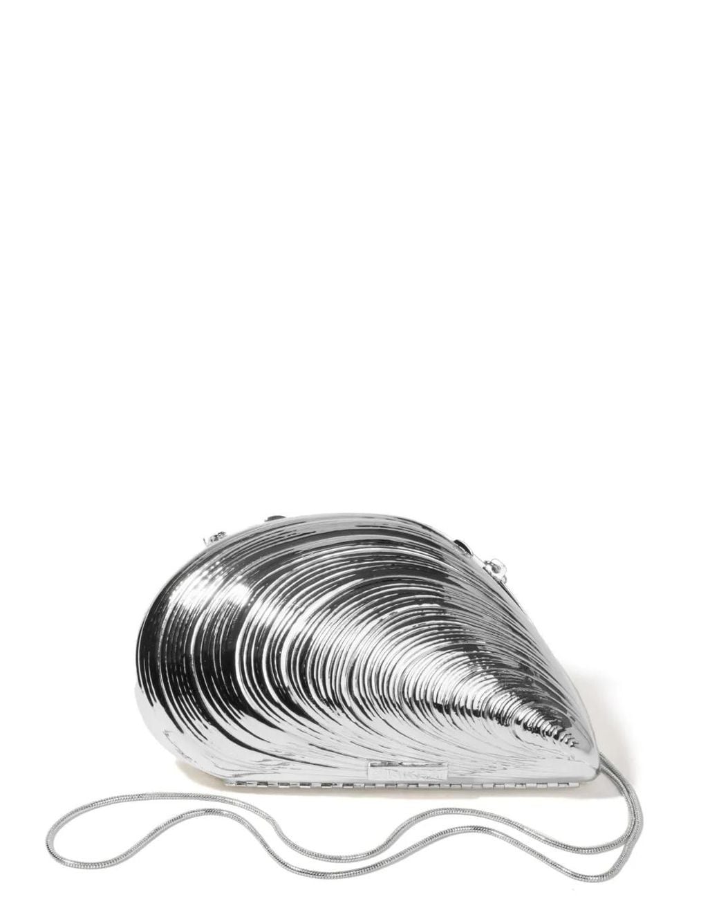 Jonathan Simkhai Gray Bridget Shell-Shapped Clutch