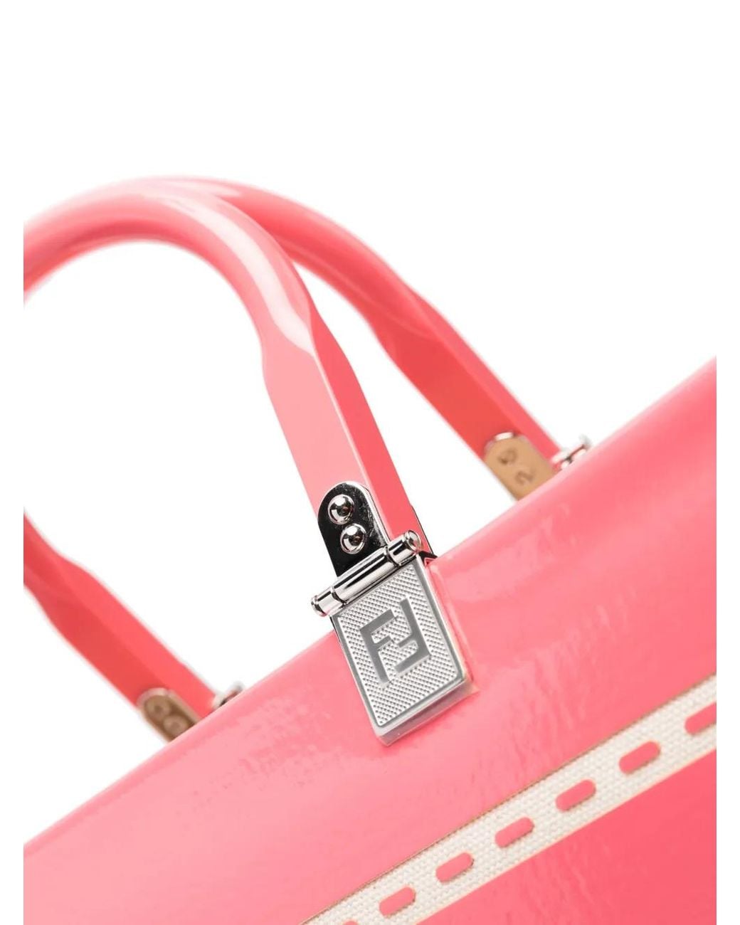 Fendi Pink Logo-Print Tote Bag