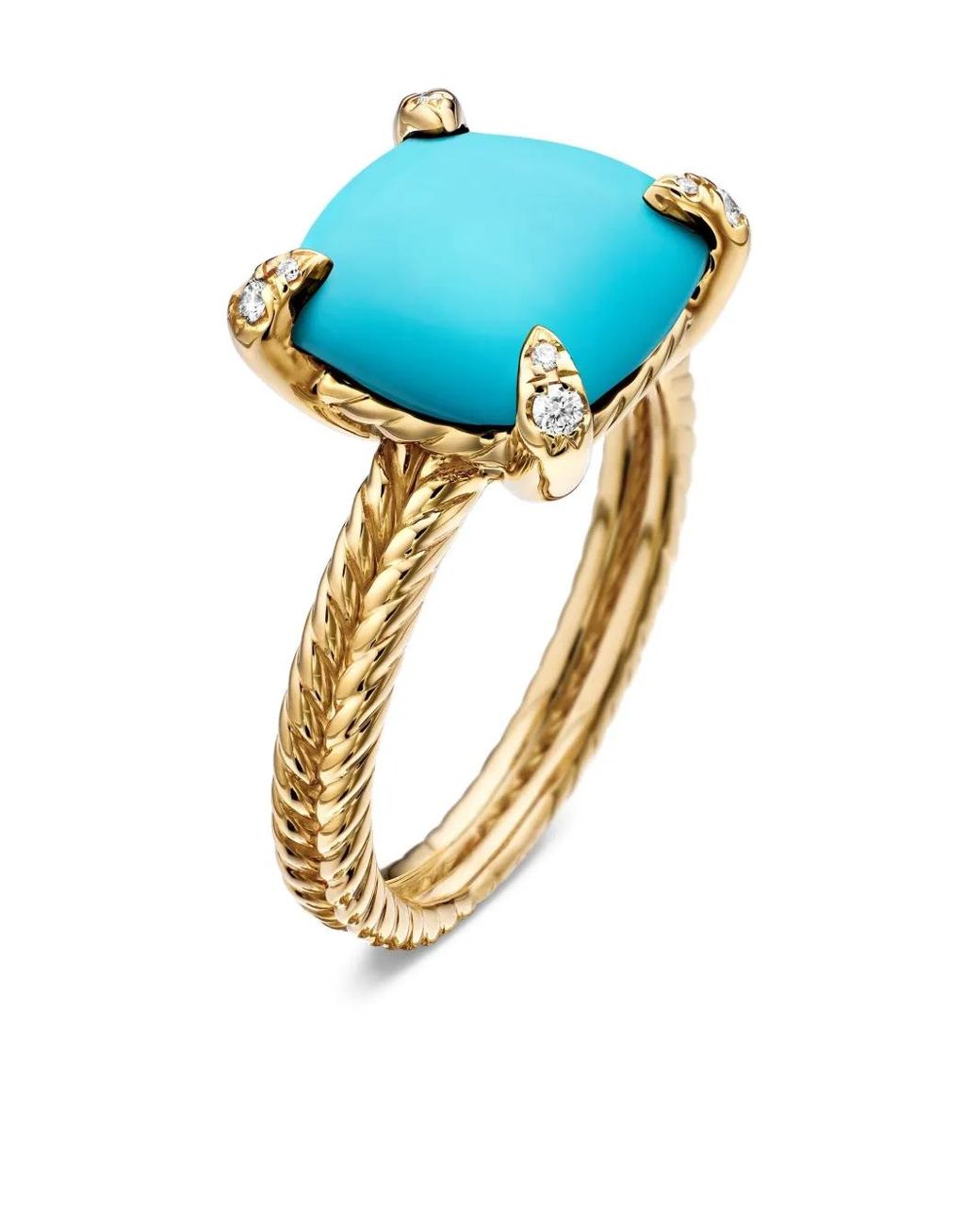 David Yurman Blue 18Kt Châtelaine And Diamond Ring (11Mm)