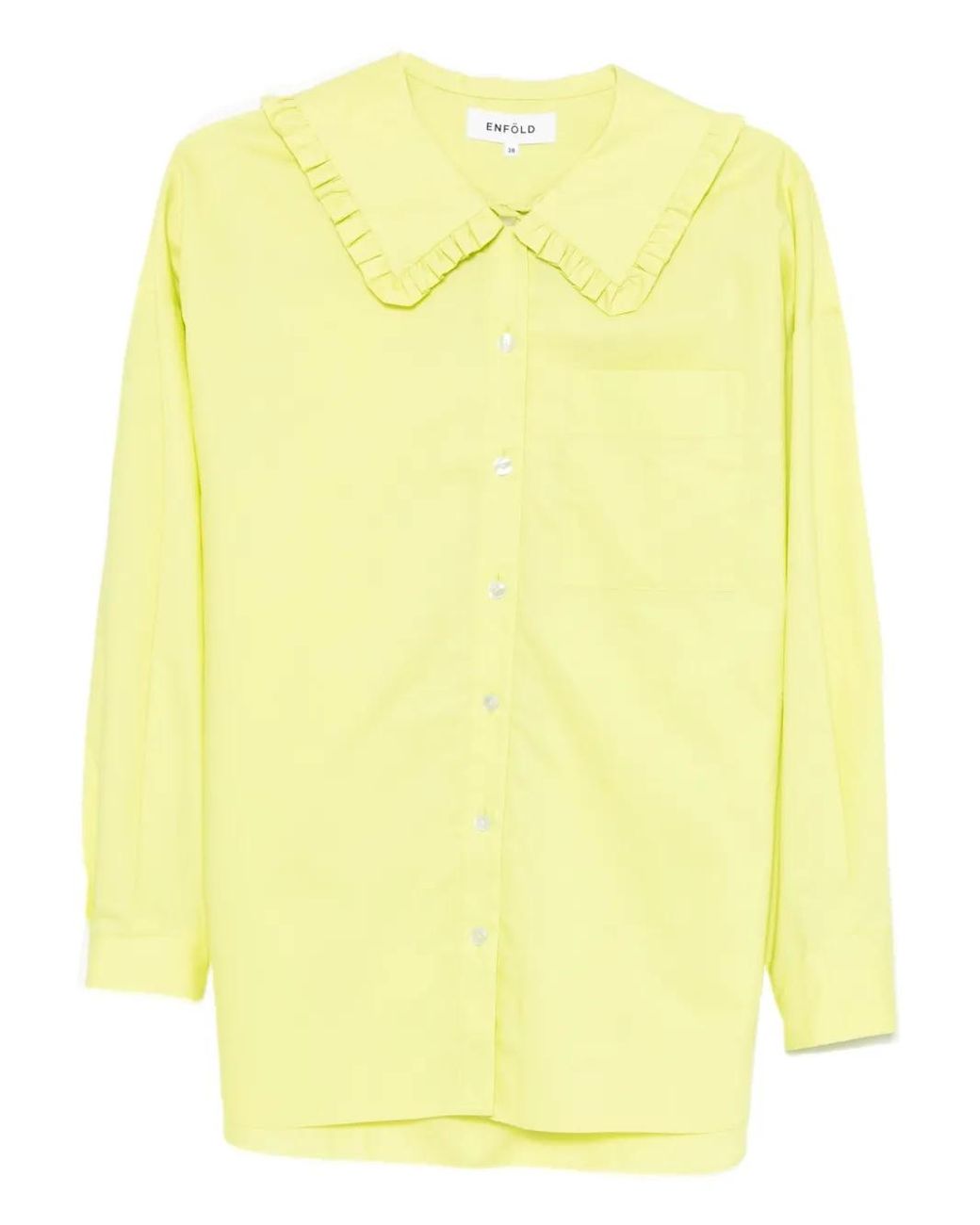 Enfold Yellow Ruffled-Collar Shirt