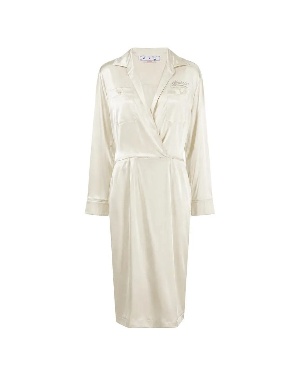 Off-White c/o Virgil Abloh White Long-Sleeve Midi Dress