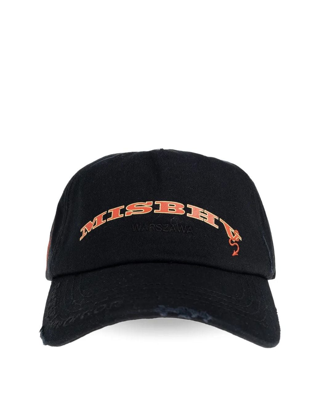 M I S B H V Black Casquette À Effet Usé for men