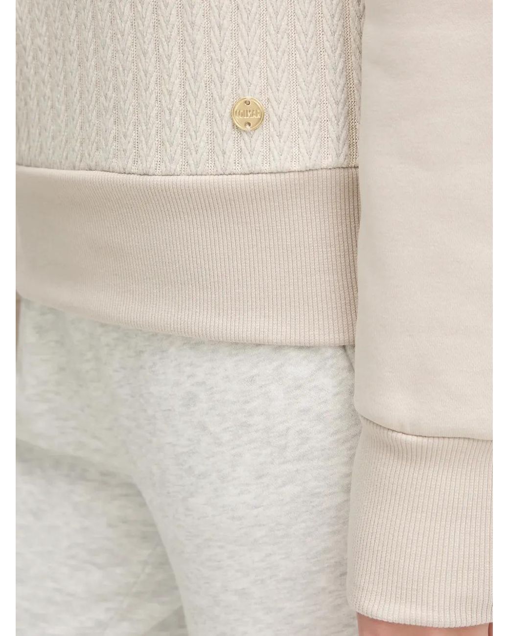 Colmar White Textured Crew-Neck Sweatshirt