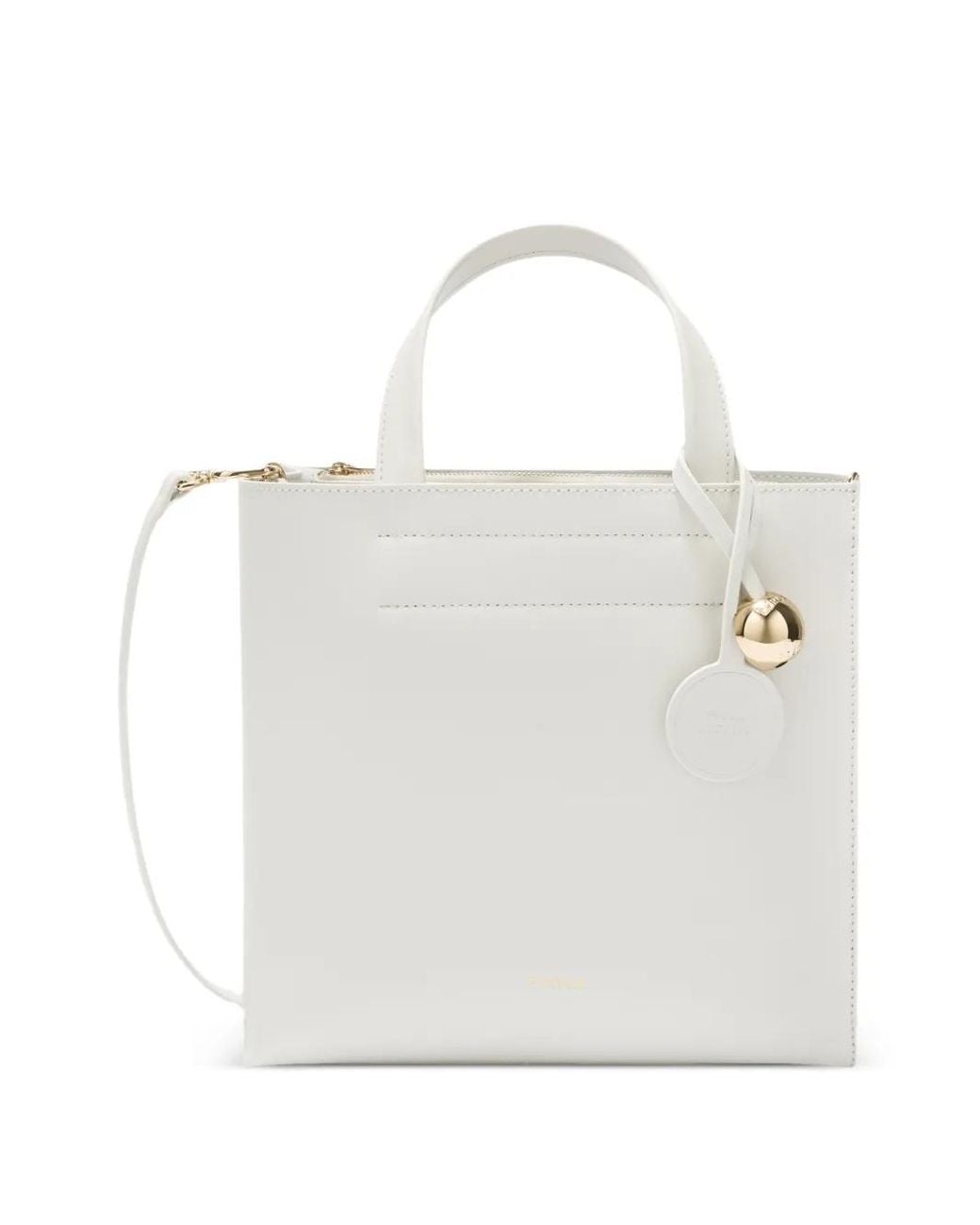 Furla White Divide It Tote Bag S