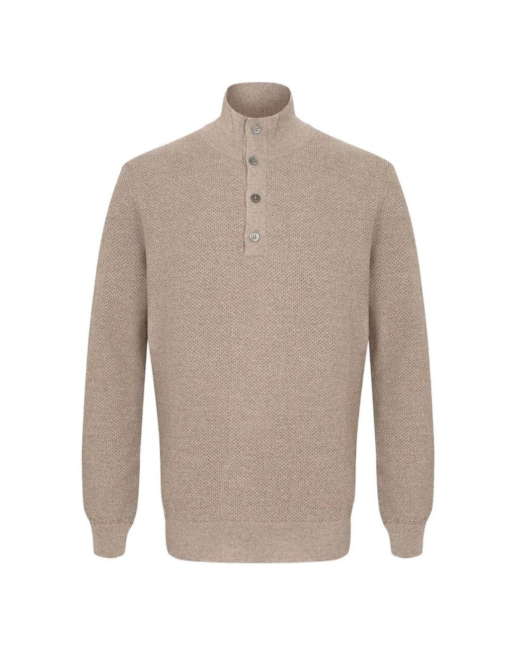 Corneliani Geknöpfter Pullover in Gray für Herren
