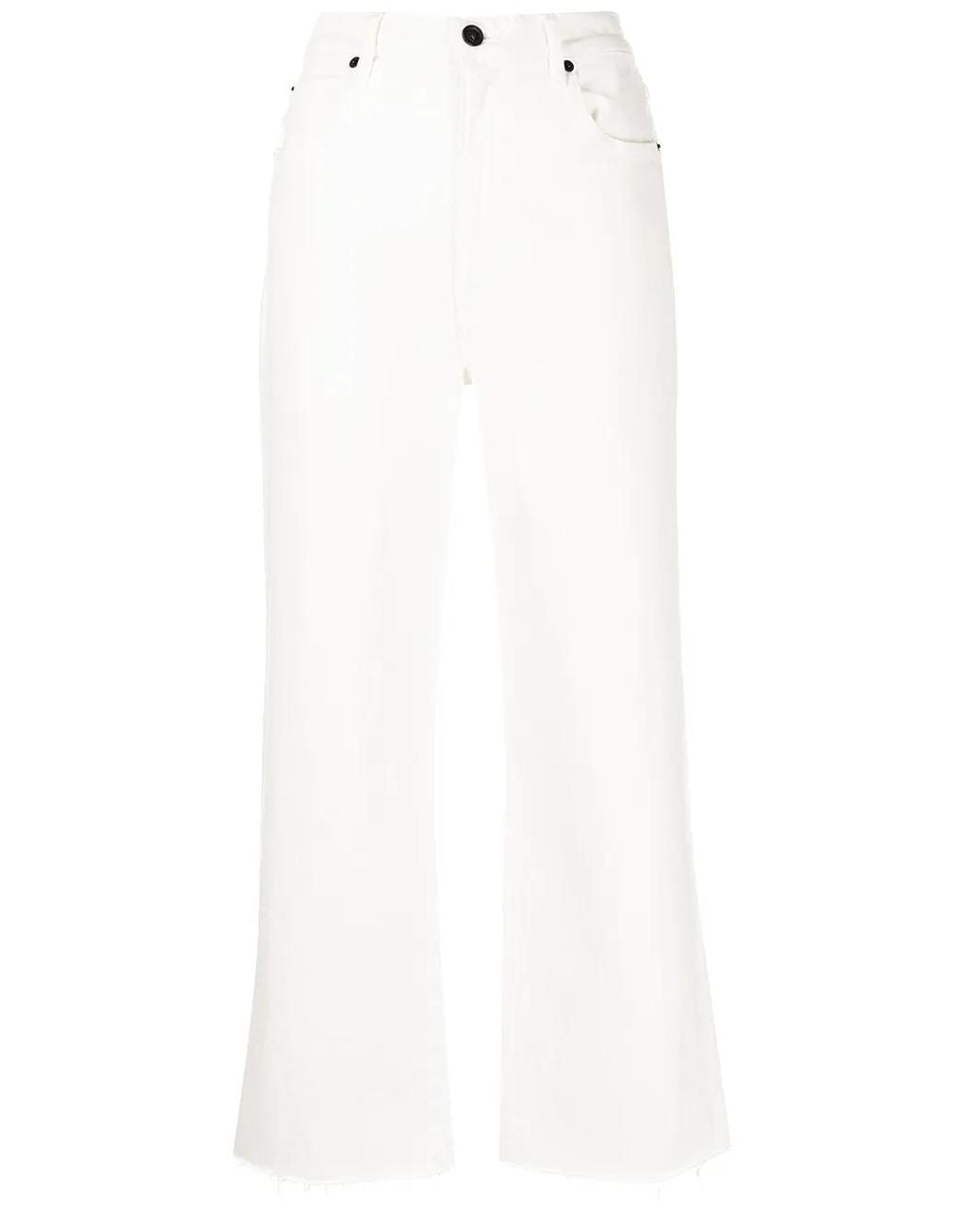 SLVRLAKE Denim White Grace Cropped Jeans