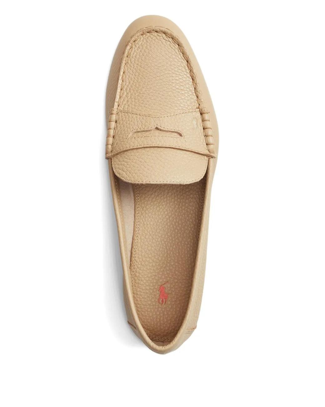 Polo Ralph Lauren Natural Pebble-Textured Penny Loafers