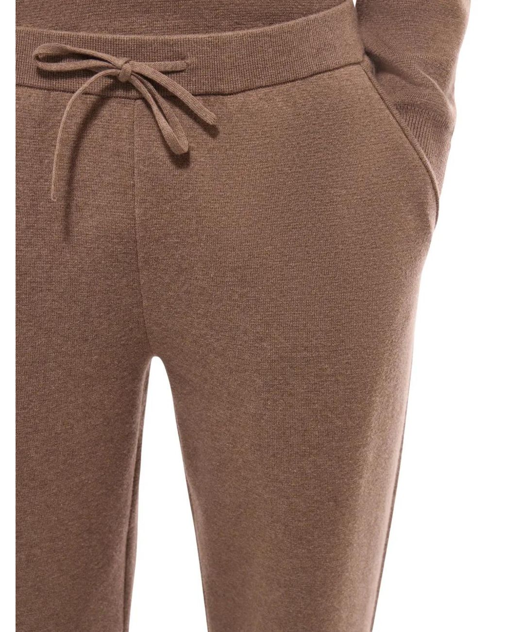 Fursac Brown Drawstring Track Pants for men