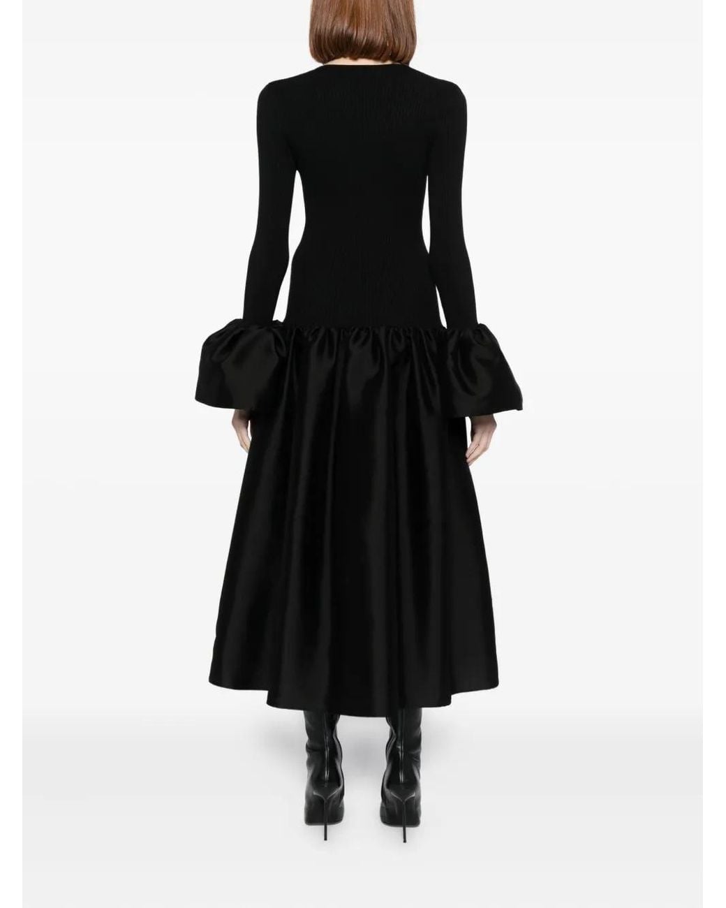 Cynthia Rowley Black Flared-Sleeves Dress