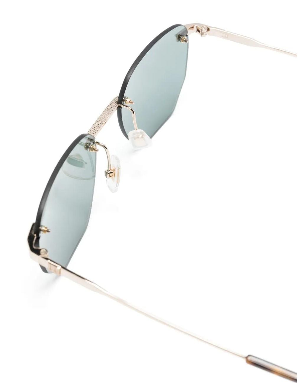 Dunhill Blue Geometric-Frame Sunglasses