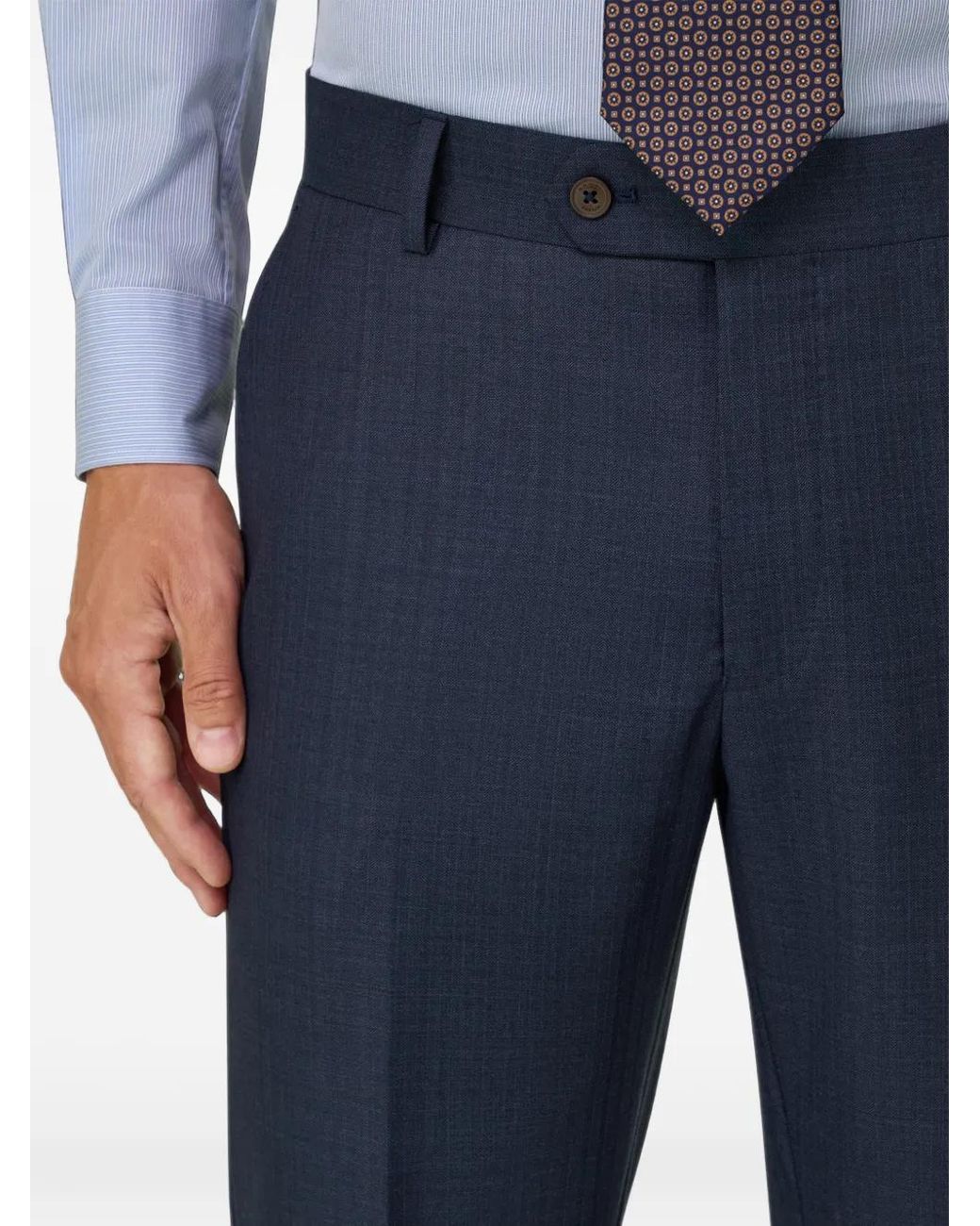 Boggi Blue Pinstripe Wool Suit for men